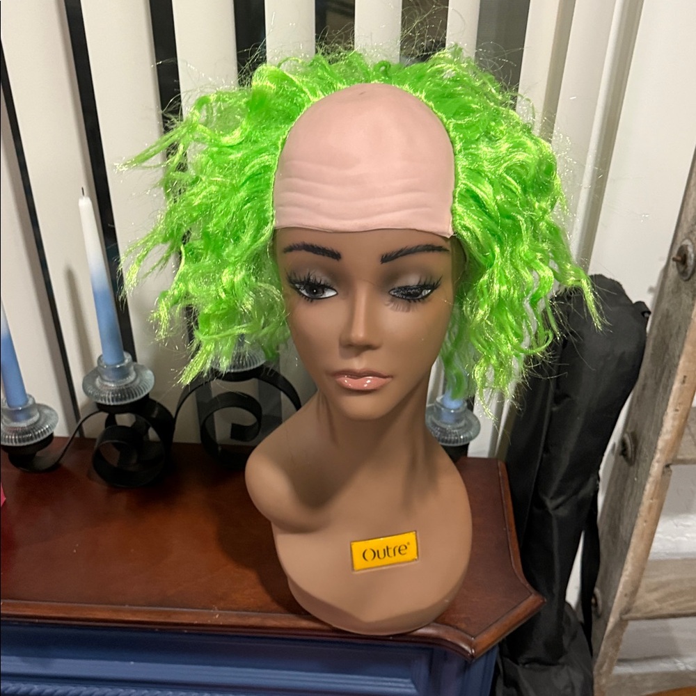 Neon Green Clown Wig
